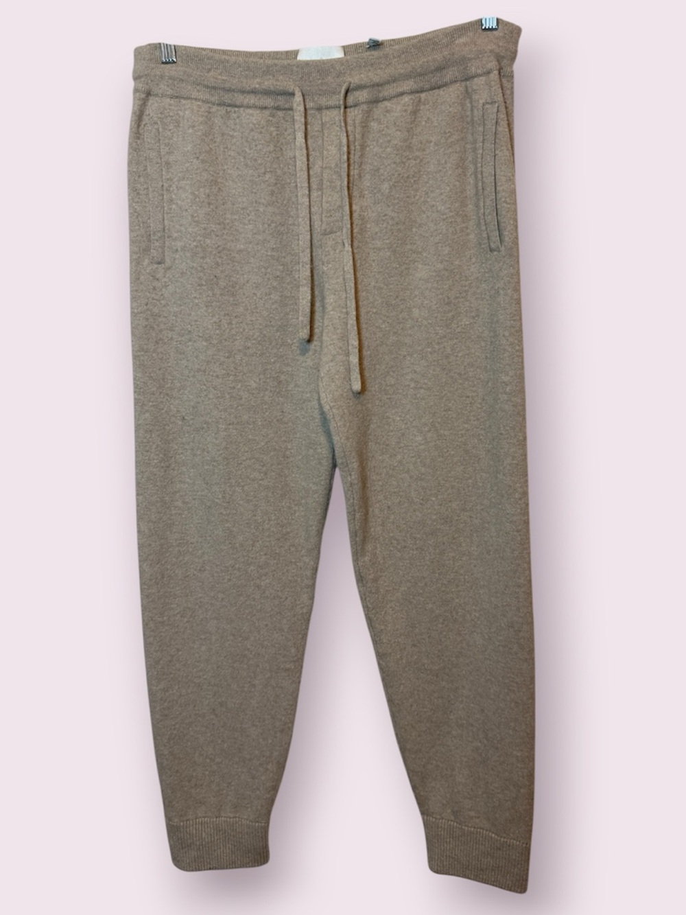 Vince Wool & Cashmere Jogger Pants Oatmeal Beige Size Medium